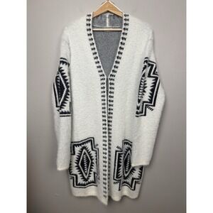 Venario Aztec Southwestern Duster Sweater Women's‎ XL Open Front Jaime Cardigan